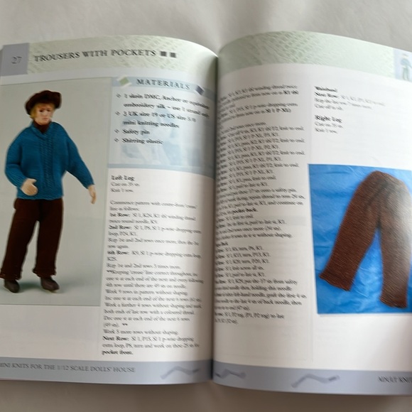 NWT Mini Knits for the 1/12” Scale Dolls’ House 2005 Linda Spratley BOOK - Picture 17 of 17